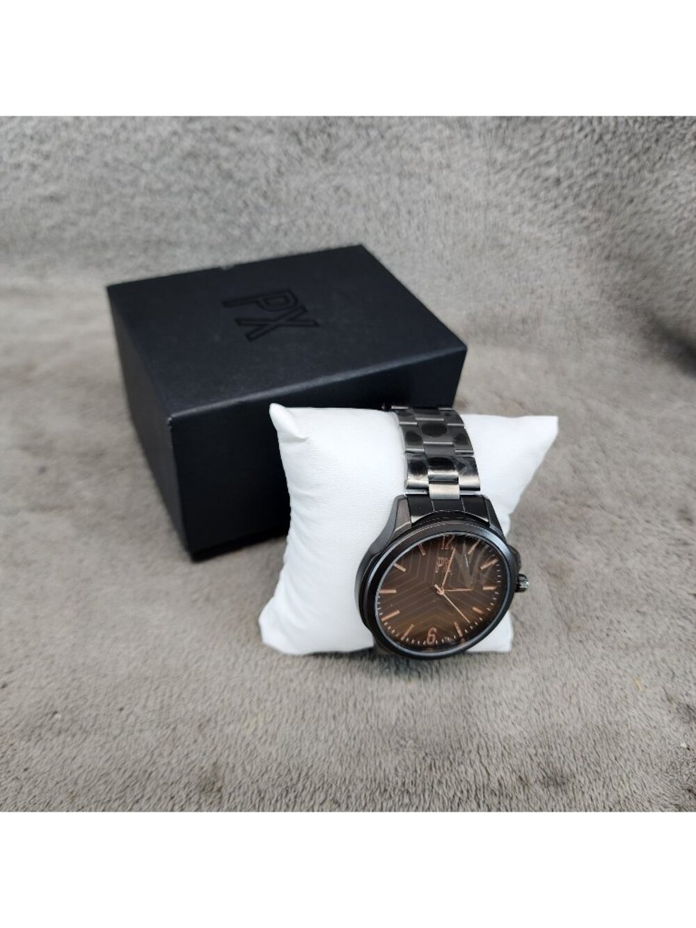 PX Watch Mens One Size Coby Black Stainless Steel *NWT*